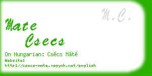 mate csecs business card